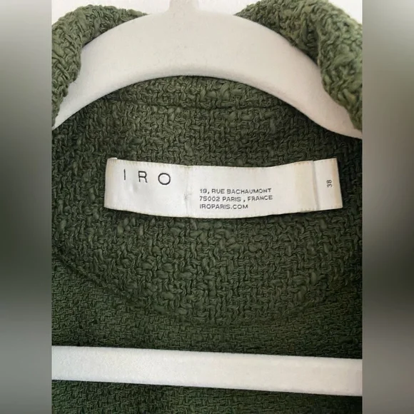 Iro Miraspe Jacket, size FR 38 / US 6 in hunter green. great condition